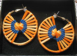 BW Creolen Orange,Blau